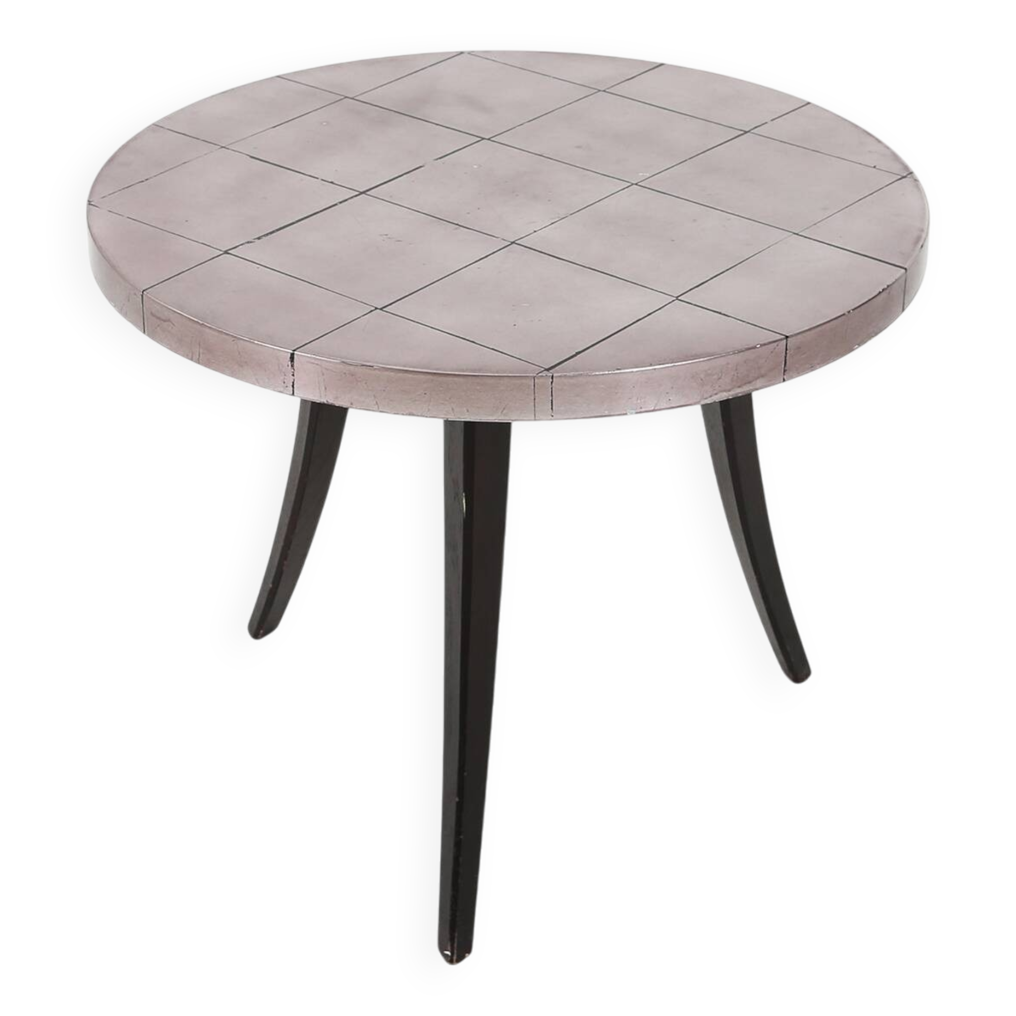 Table basse tripode vintage française des années 80