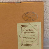 Cromolithographie d'art sur feuille d'or 23kt