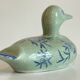 Vintage Blue Ceramic Duck