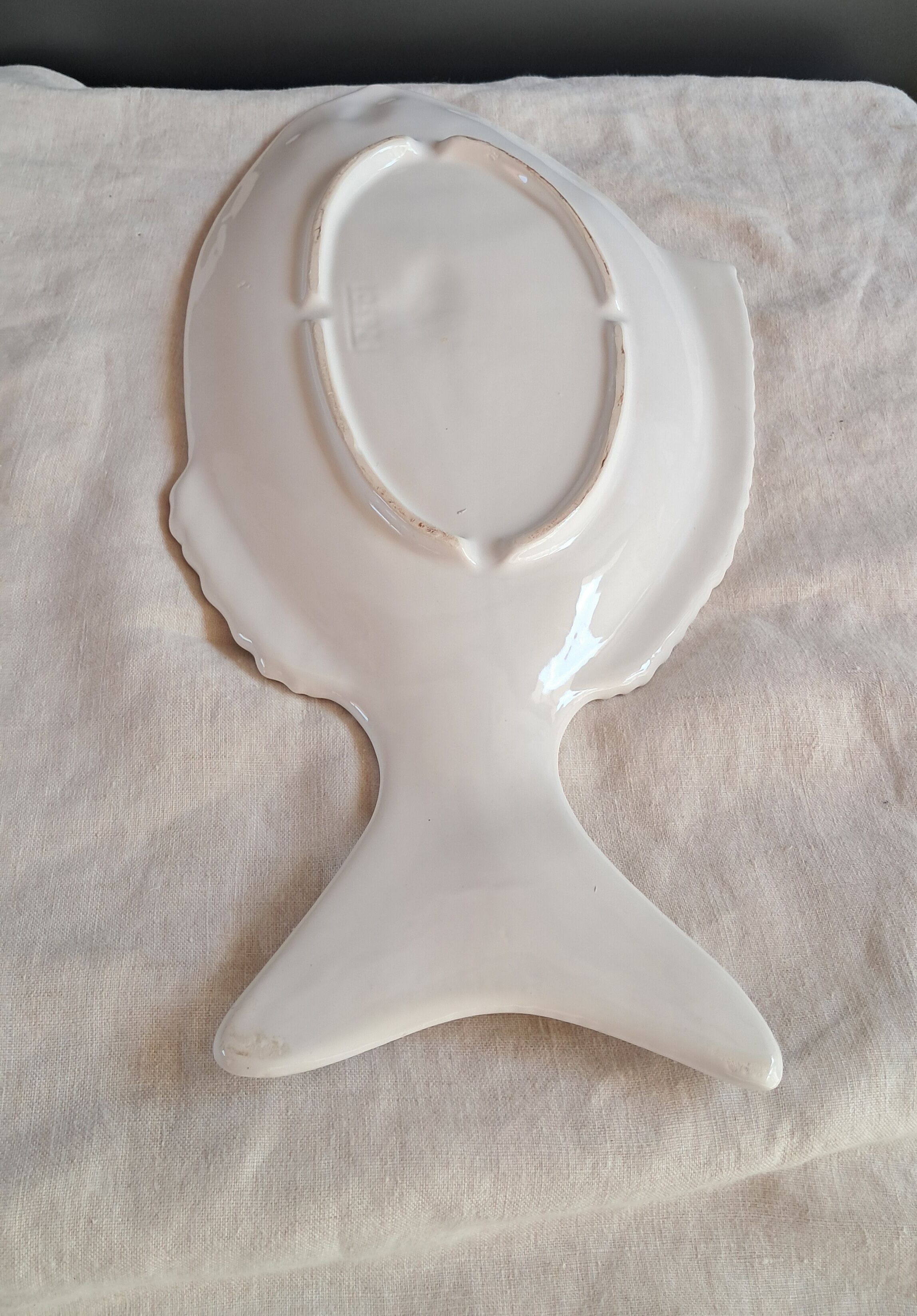 Vintage white ceramic fish serving set – Set of 4 pieces
