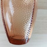 Peach pink glass vase