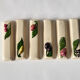 6 ceramic knive holders fruit decoration