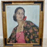 Portrait of a gypsy by Alice Rose Laure Binet - Art Deco painting
