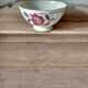 Ceramic bowl with pink flower décor