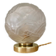 Vintage art deco globe table lamp in frosted glass