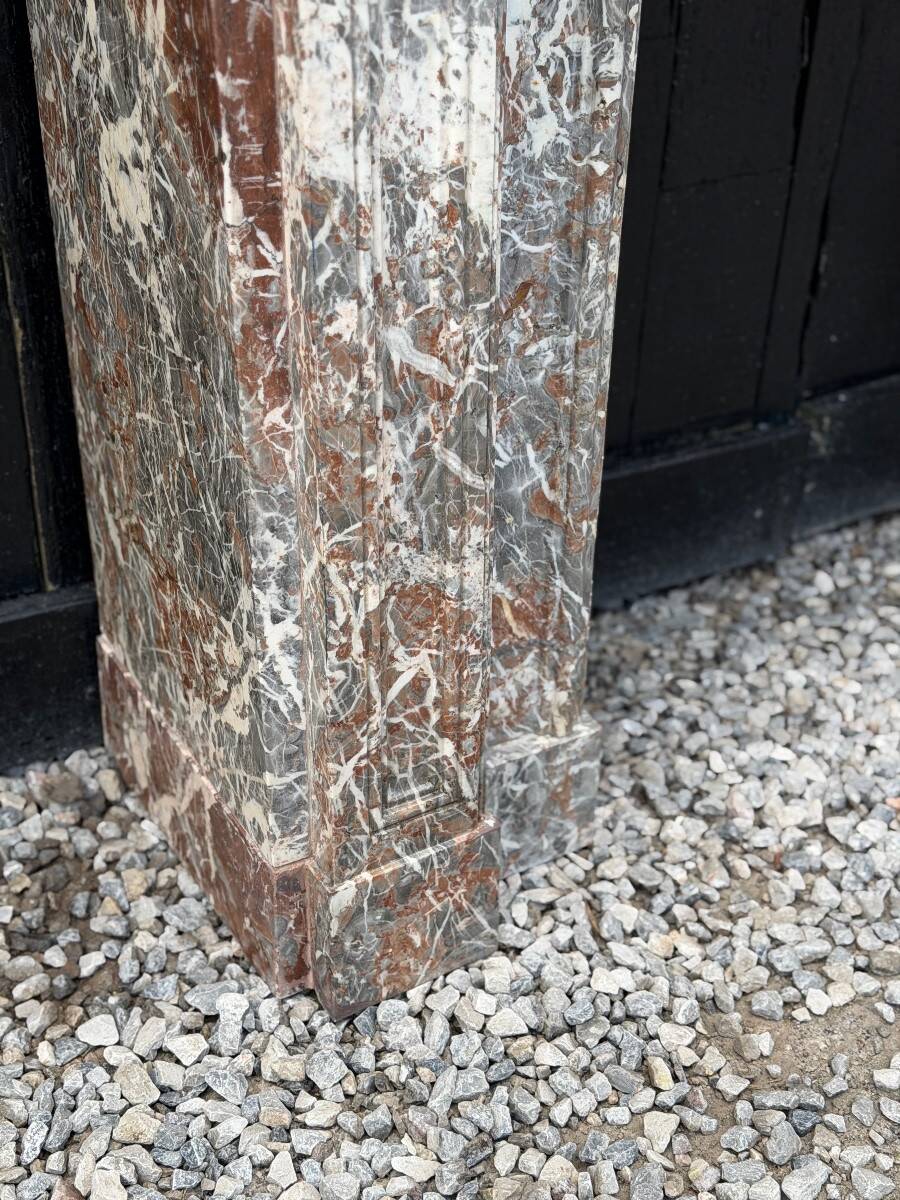 Regency fireplace in grey Ardennes marble, 18th century