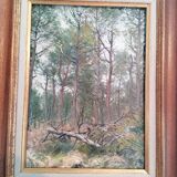 Oil on canvas Yves Delfo Forest landscape