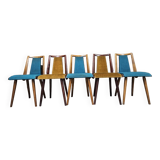 Set of 5 vintage spindle foot bistro chairs 1960"
