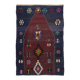 Turkish Kilim Yuruk Vintage 160x235 cm Geometric Prayer Rug