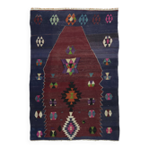 Turkish Kilim Yuruk Vintage 160x235 cm Geometric Prayer Rug