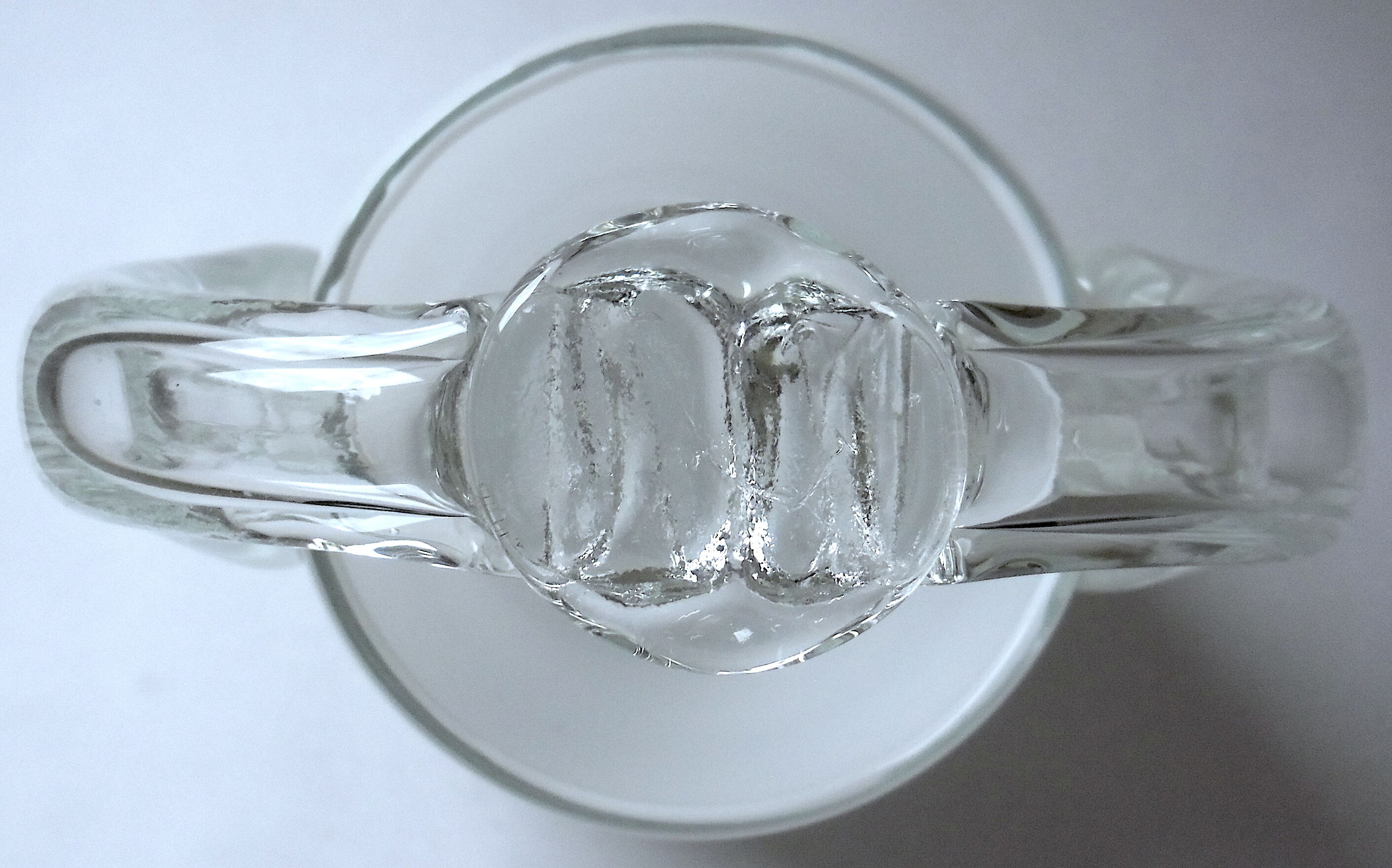 Vintage ice bucket in colorless and white "ouzo" crystal