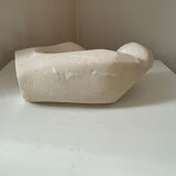 Sculpture abstraite plâtre couple enfant vintage