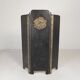 Art Deco screen in steel with brass details, 1930s.