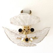 Applique en laiton et Murano, années 1960