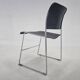 Midcentury David Rowland 40/4 Black and Chrome Side Chair, 1970s