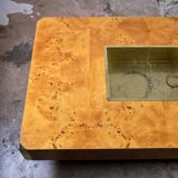 Table basse en loupe d'orme Alveo par Willy Rizzo pour Mario Sabot, 1972