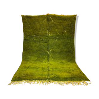Green mrirt wool carpet - 210 x 310cm