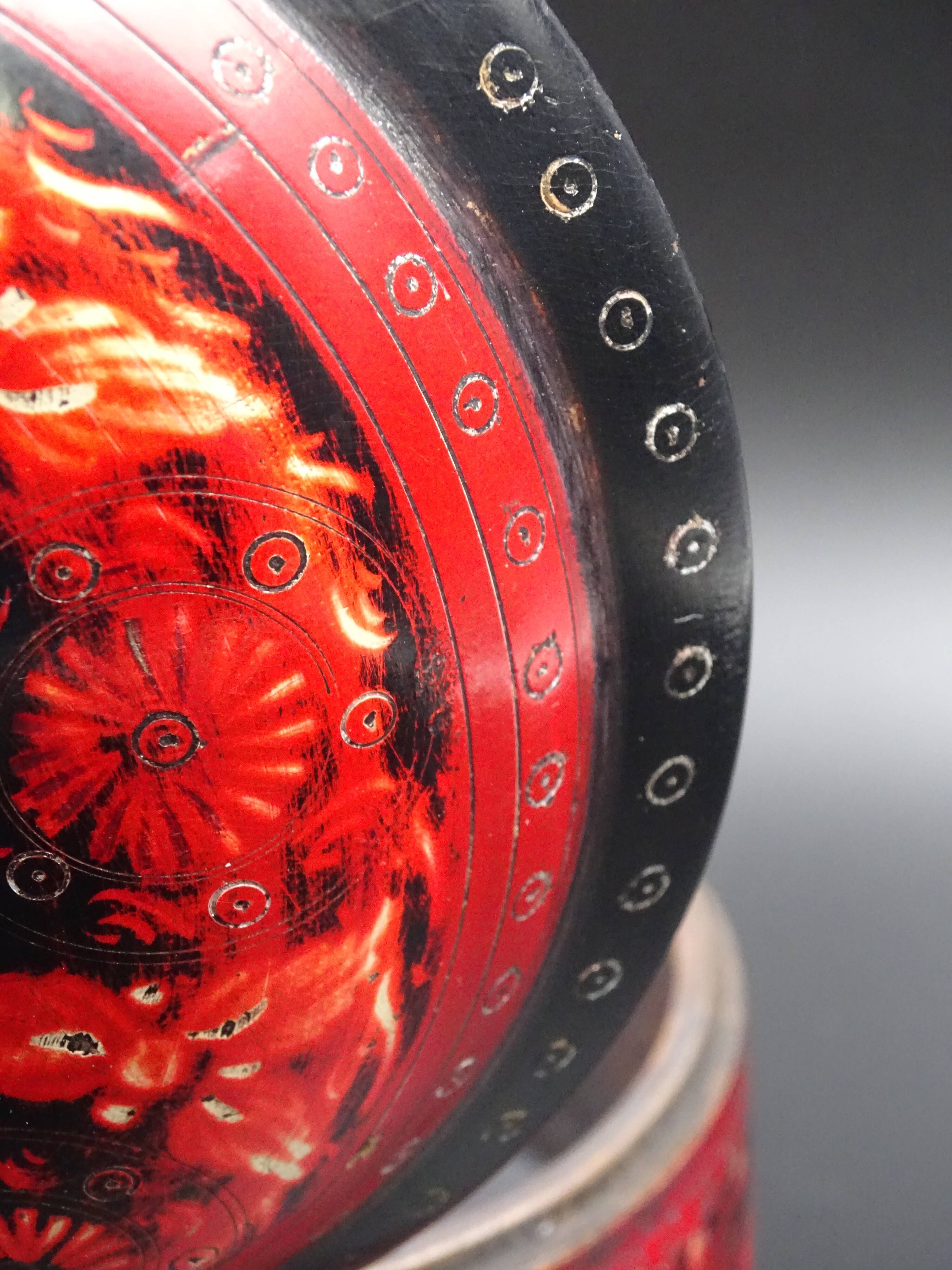 Wooden chapati box and fittings from India