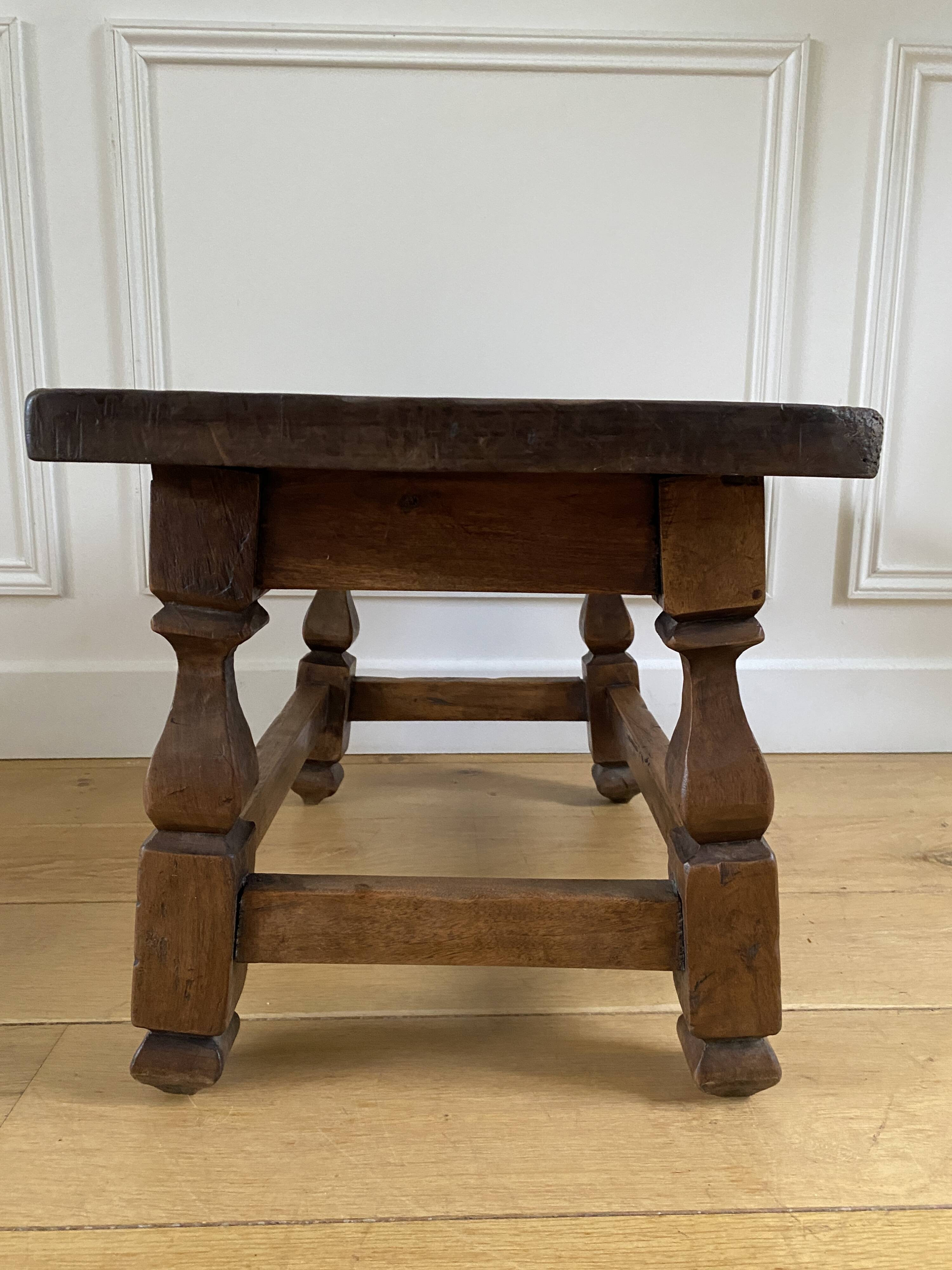 Vintage footrest - Vintage flower stand - Small low wooden stool