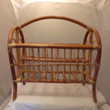 Rattan magazine rack