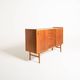 Scandinavian teak and oak highboard, 1960s