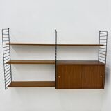 Mid-Century Nisse Strinning string design teak wall unit , 1960s