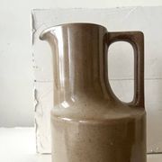 Enamelled ceramic carafe, high-fired stoneware, registered design.