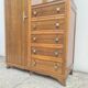 Asymmetrical storage unit Dresser wardrobe with vintage mirror 1950