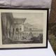 Antique engraving, Court of the Lions, Alhambra, Granada, Spain