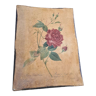 Old wooden painting decorated flowers