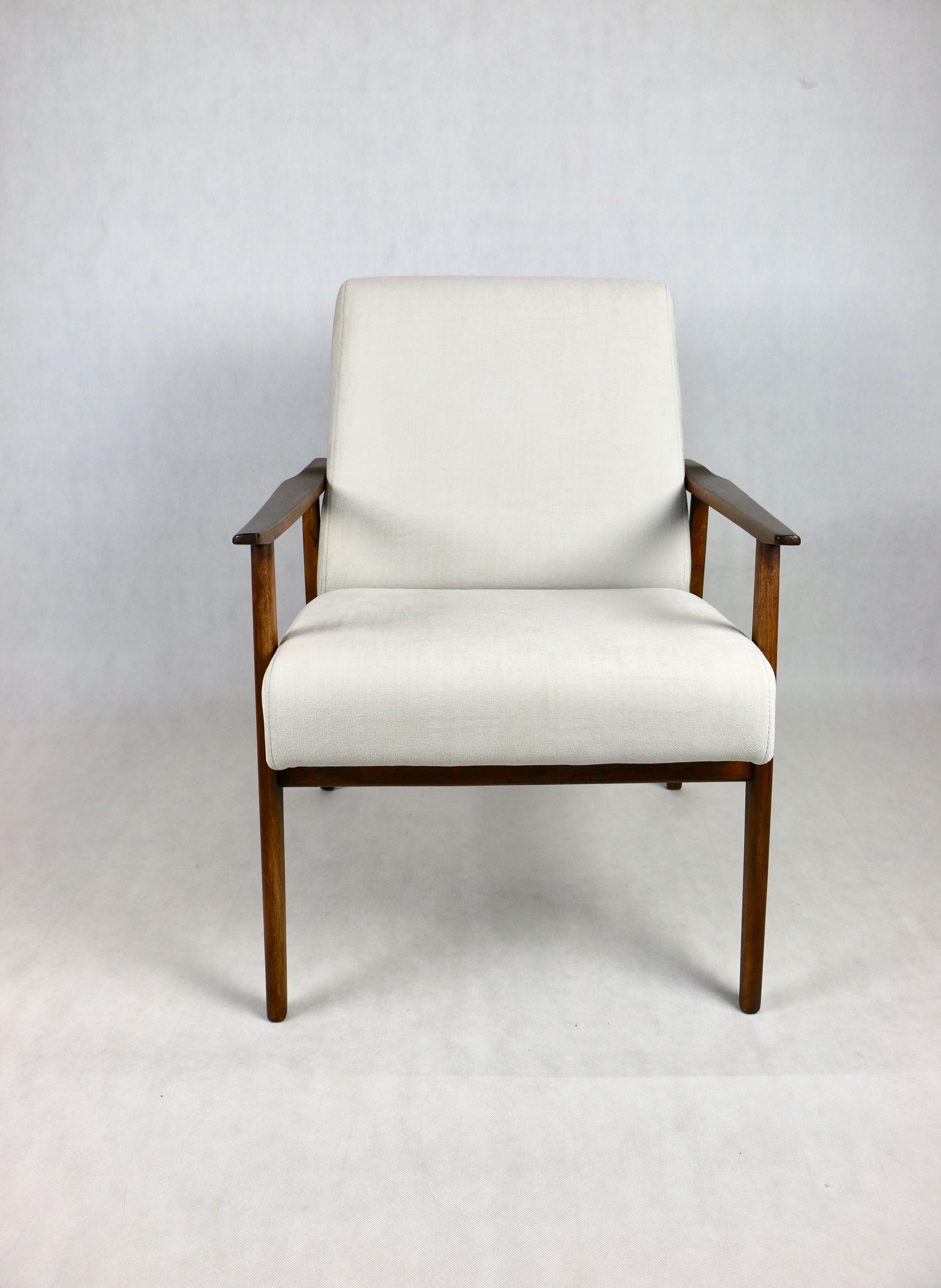 Fauteuil beige vintage, années 1970