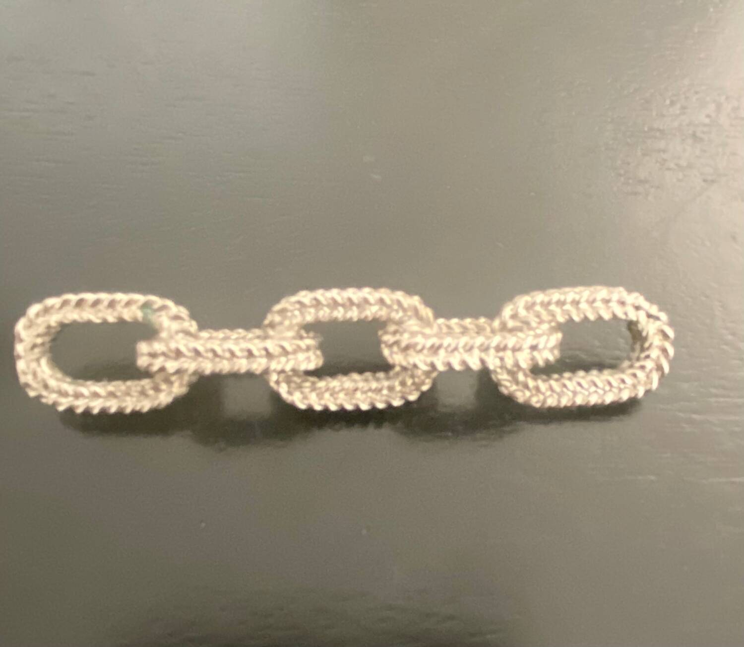 6 knife holders, table jewelry, metal chain shape