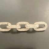 6 porte-couteaux, bijoux de table, forme chaîne en métal