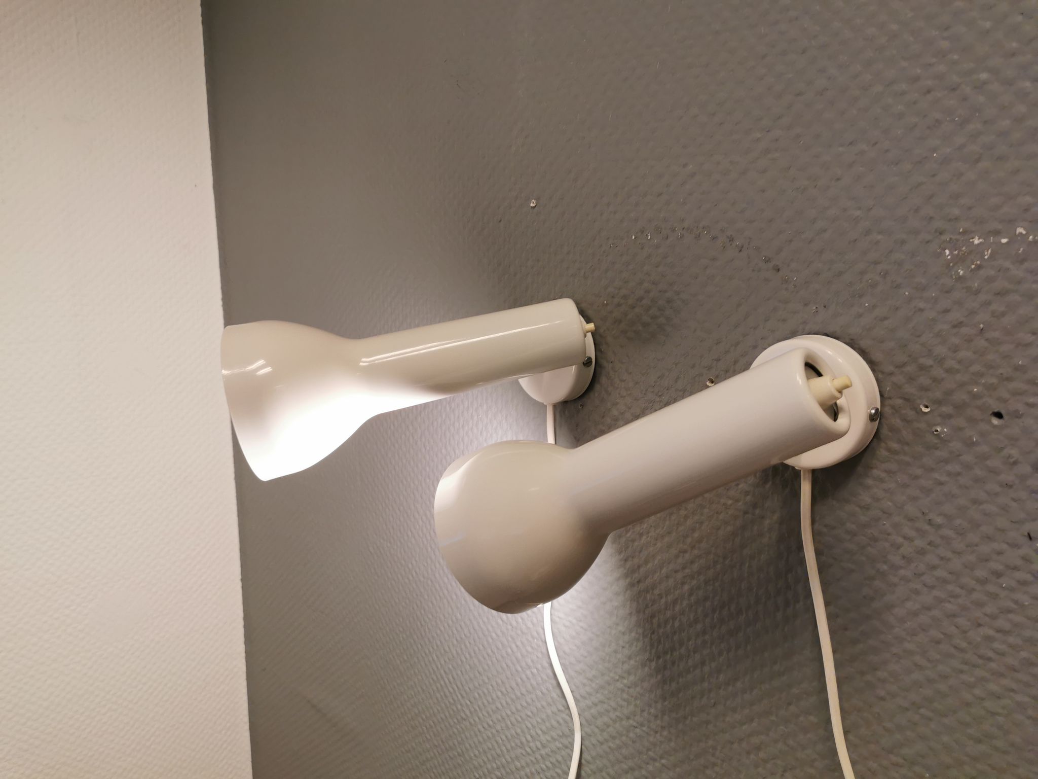 2 wall lamps, Schmidt's lampe design, Denmark early 1980s by Hans Schmidt