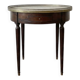 Empire round side table in wood and marble with brass gallery