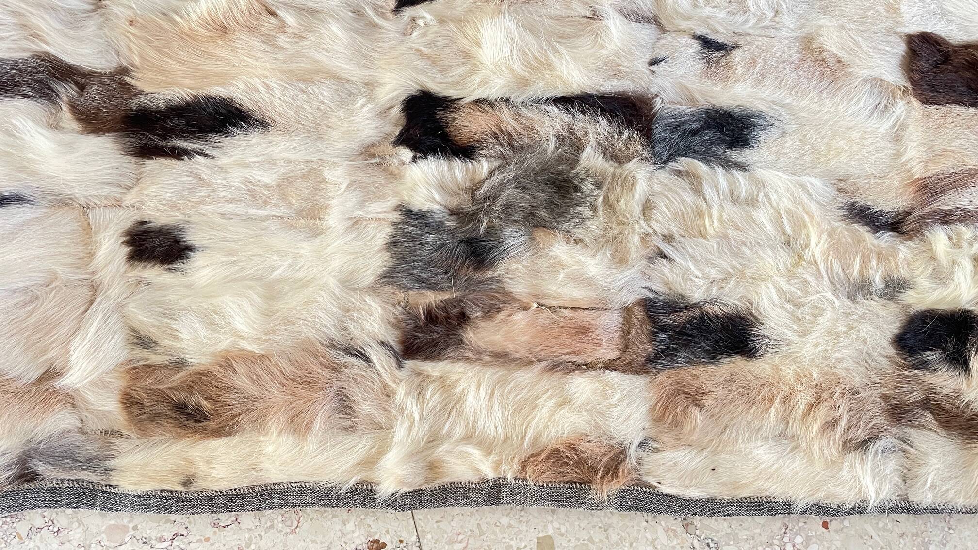 RUG Skin 1970s Beige-Brown - 56 x 107cm