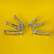Vintage silver-plated dachshund knife rests – set of 6 – retro table decoration