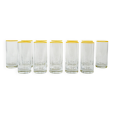 Set of highball glasses, Italian design, 1970s, manufactured in Italy