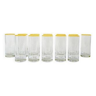 Set of highball glasses, Italian design, 1970s, manufactured in Italy