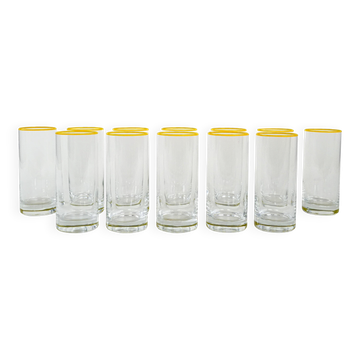 Set of highball glasses, Italian design, 1970s, manufactured in Italy