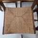 MidCentury Brutalist Oak "Razor Blade" Dining Chairs, Set of 6, France 60's