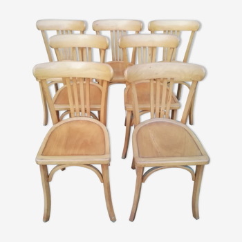 Lot de 7 chaises bistrot année 50/60