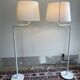 Set of two white Artifort 270 retro, standing lights