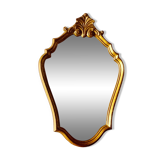 Vintage wall mirror in golden resin - rococo style