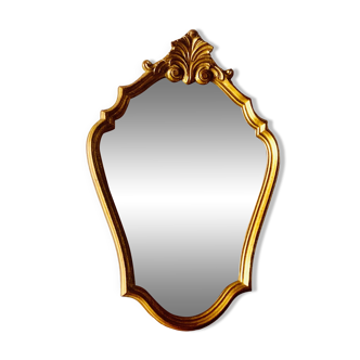 Vintage wall mirror in golden resin - rococo style