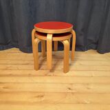 Pair of NE60 stools designed by Alvar Aalto, Artek, Finland, 1980s