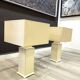 Pair of Wooden Living Room Table Lamps