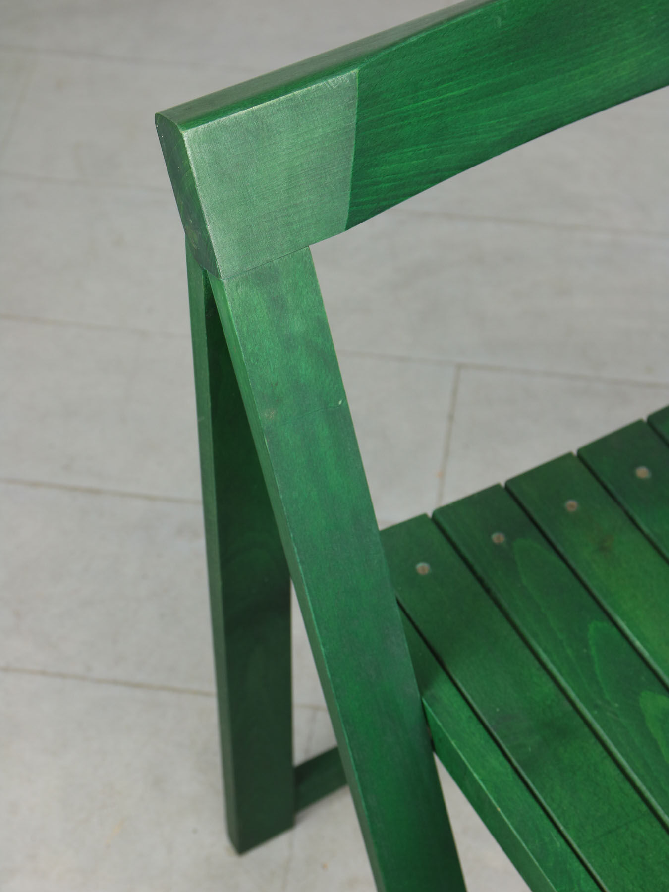 Vintage green folding chair