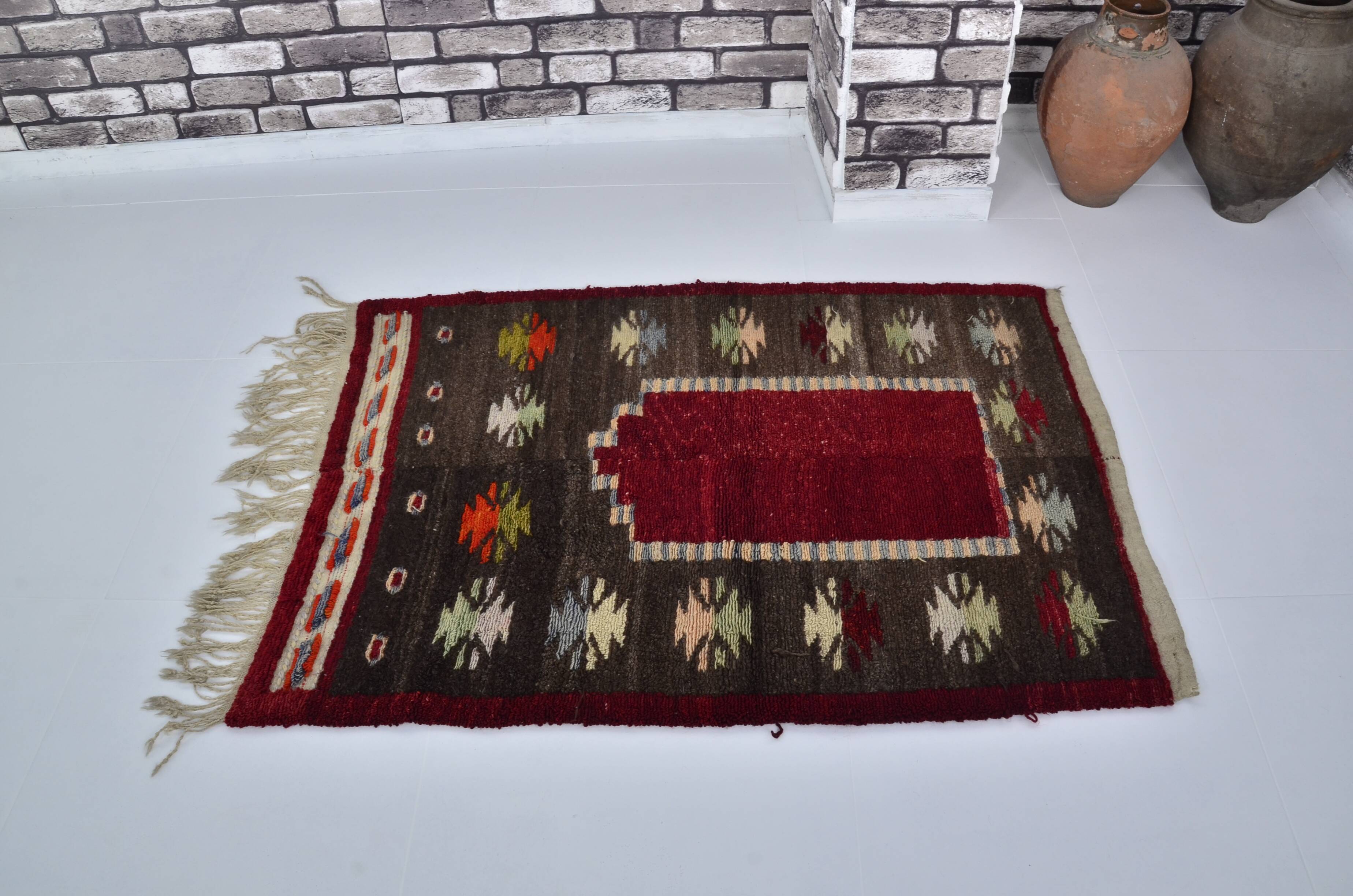 Tapis décoratif à pompons anatolien sku 3068