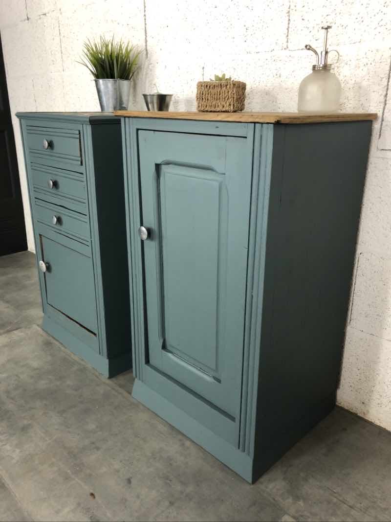 Pair of old bedside tables